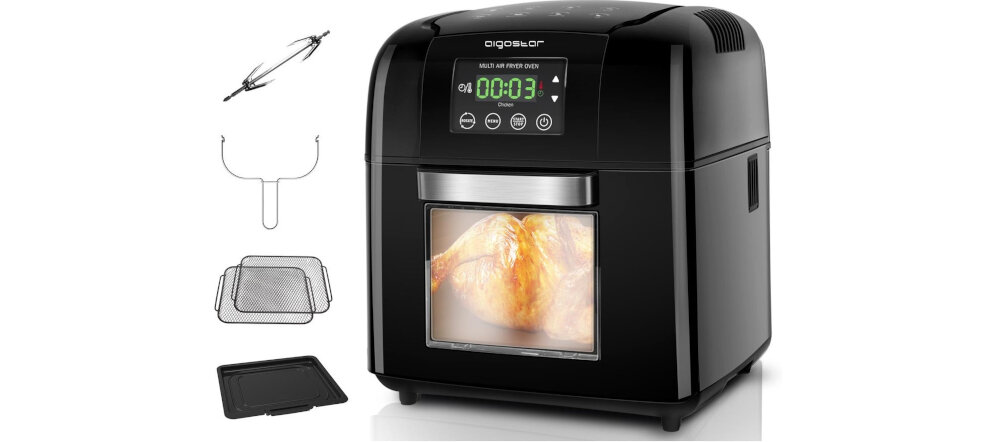 Frytkownica beztłuszczowa AIGOSTAR 300010LVU Air Fryer latwa w obsludze panel dotykowy LED temperatura czas