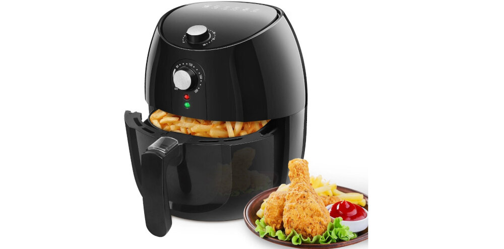 Frytkownica beztłuszczowa AIGOSTAR 300004PYC Air Fryer moc bez uzycia oleju smak niska zawartosc tluszczu niska ilosc kalorii