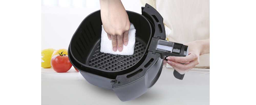 Frytkownica beztłuszczowa AIGOSTAR 300004PYC Air Fryer czyszczenie woda z mydlem