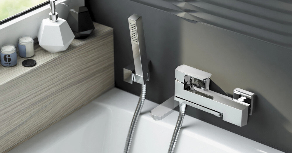 BATERIA WANNOWA DEANTE MARUNA BGM 012M CHROM naścienna seria MARUNA aerator napowietrzający