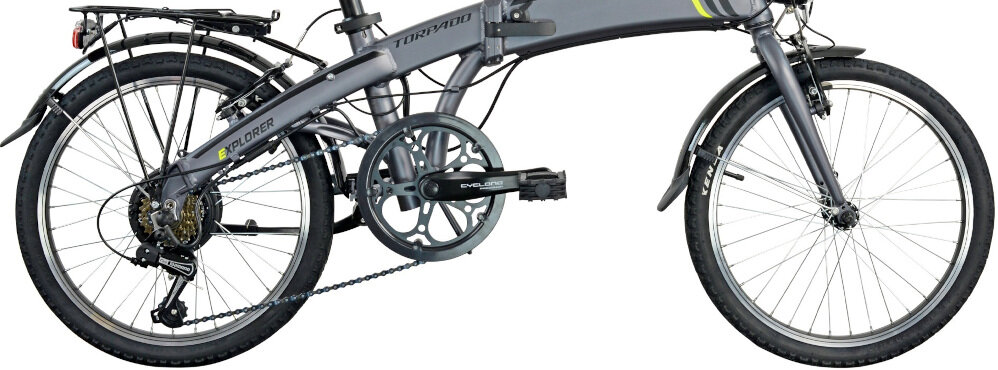 Rower elektryczny TORPADO Explorer U15 20 cali srebrny koła 20 cali opony CHEN SING aluminiowe obręcze