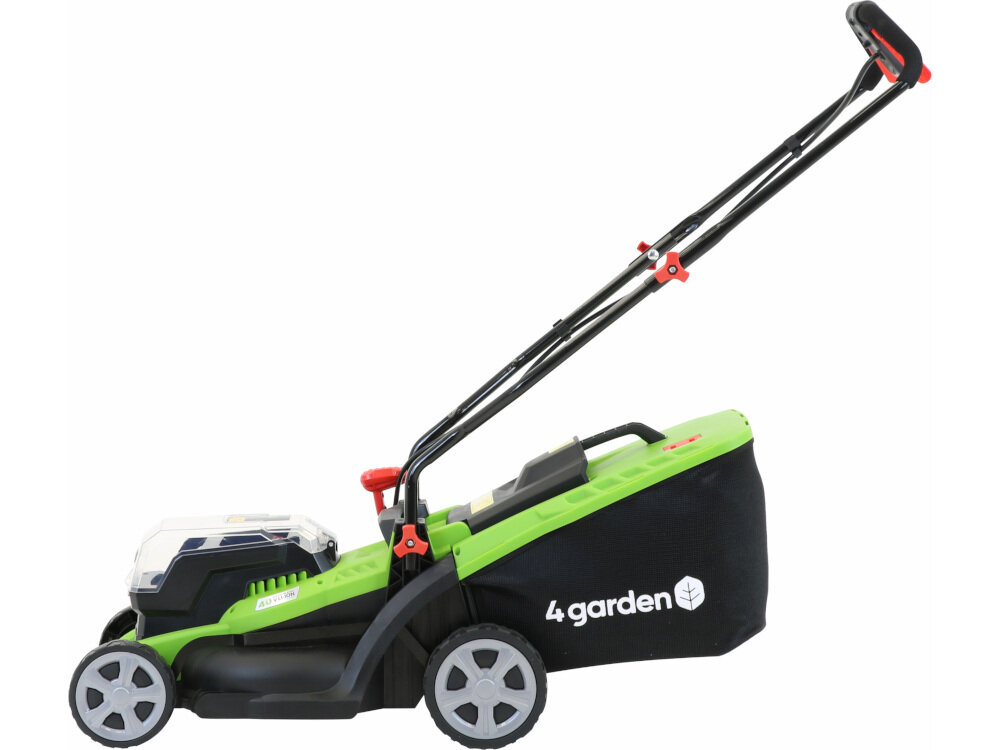 Kosiarka akumulatorowa 4GARDEN AM3422S praca bez wysiłku łatwa obsługa ergonomicznie wyprofilowany uchwyt można regulować w kilku stopniach