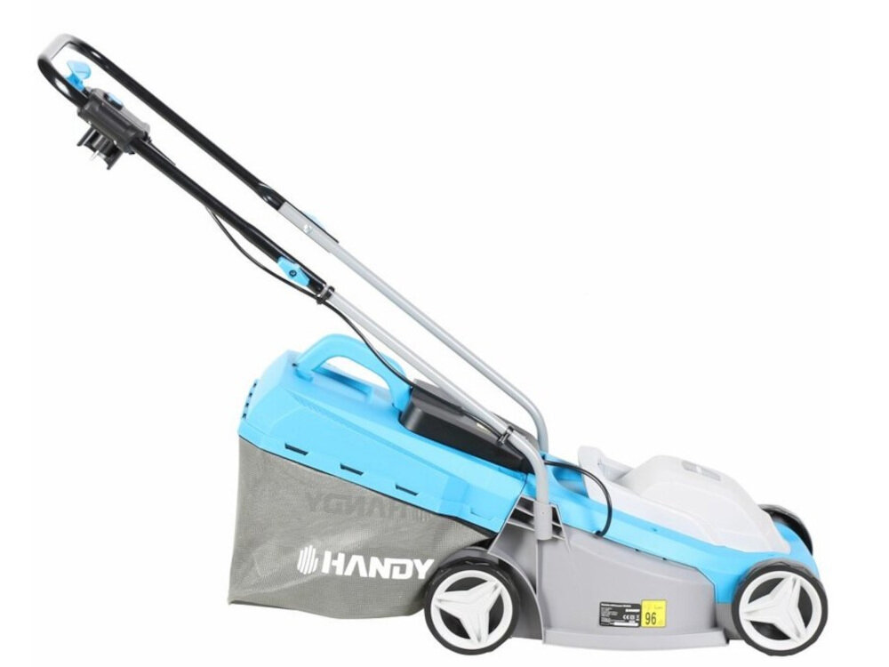 Kosiarka elektryczna HANDY YK1233 1200W kosz siatkowy 30-litrowy z plastikową pokrywą podzespoły z bardzo mocnych tworzyw sztucznych