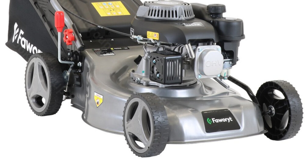 Kosiarka spalinowa FAWORYT DK46P150 koła z podwójnymi łożyskami płynność prowadzenia stabilność skuteczność