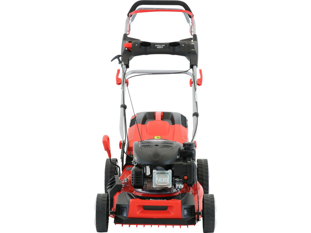 Kosiarka spalinowa FAWORYT SHA46N139L-4W1 z napędem trzy wyrzuty trawy tylny do kosza tylny  mielenia szerokość robocza wysokość trawnika