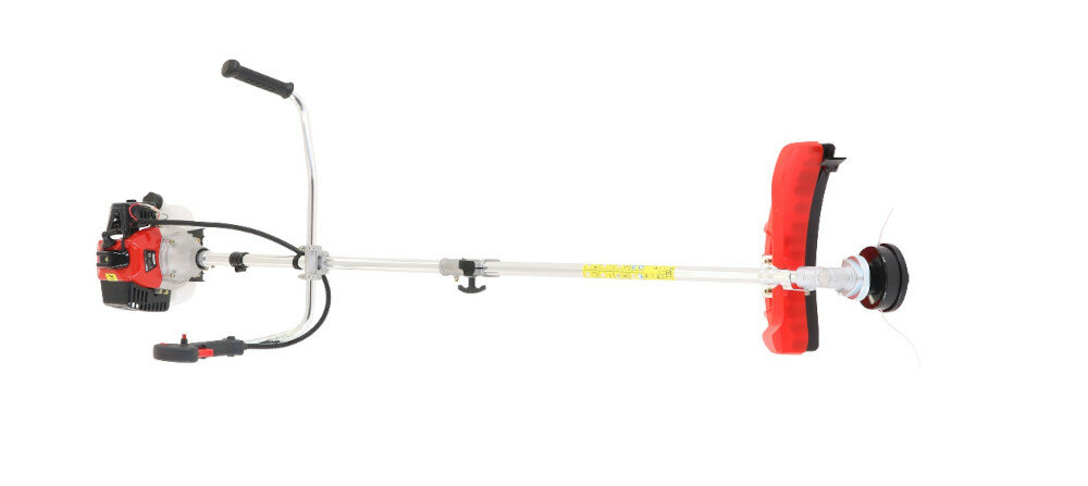 Kosa spalinowa LIDER TMK325 do podcinania i wyrównywania trawy do ścinania większych zarośli bardzo wygodne w użytkowaniu 3-zębowa tarcza tnąca głowica żyłkowa żyłka o średnicy 2,4 mm