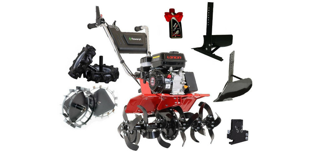 Glebogryzarka spalinowa FAWORYT NG196L zestaw zawartość