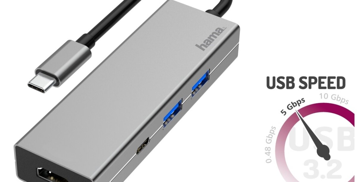 zdjęcie huba USB-C z 4 gniazdami