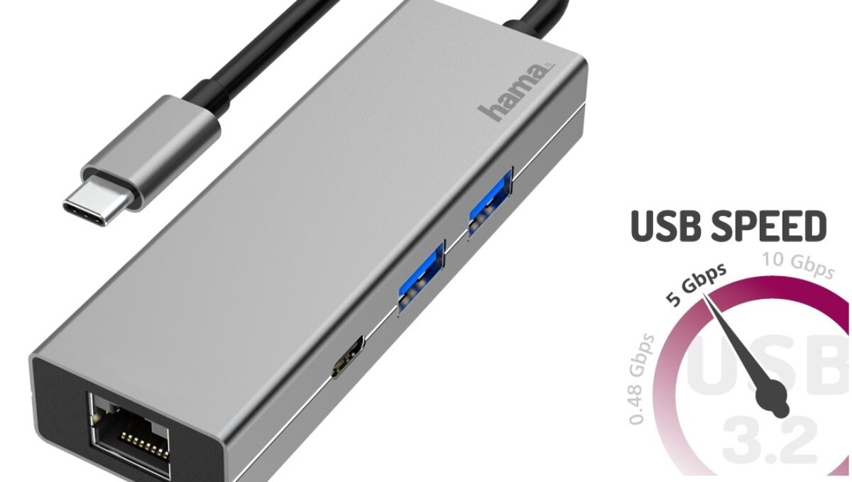 zdjęcie huba USB-C z 4 gniazdami