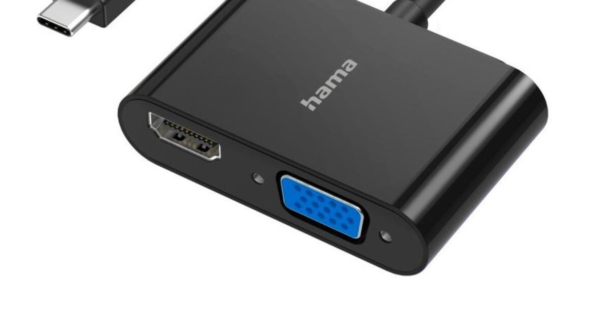 zdjecie adaptera  USB-C – HDMI+VGA