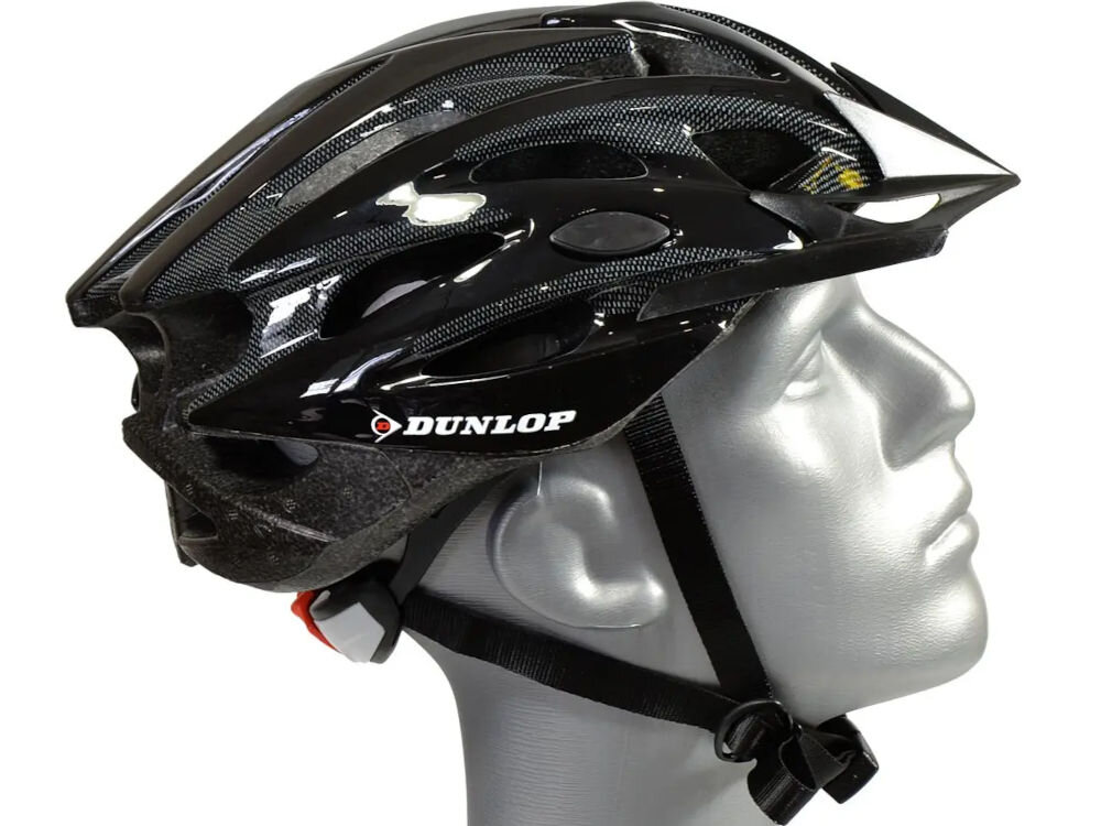 Kask rowerowy DUNLOP 416267 Czarny MTB (rozmiar S) daszek EPS certyfikat