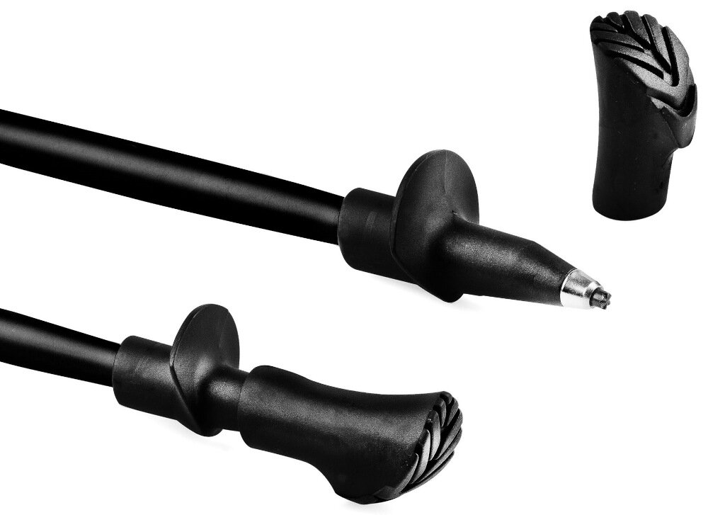 Kijki do nordic walking SPOKEY Neatness II Niebieski groty widiowe zabezpieczające grot do marszu po twardym podłożu