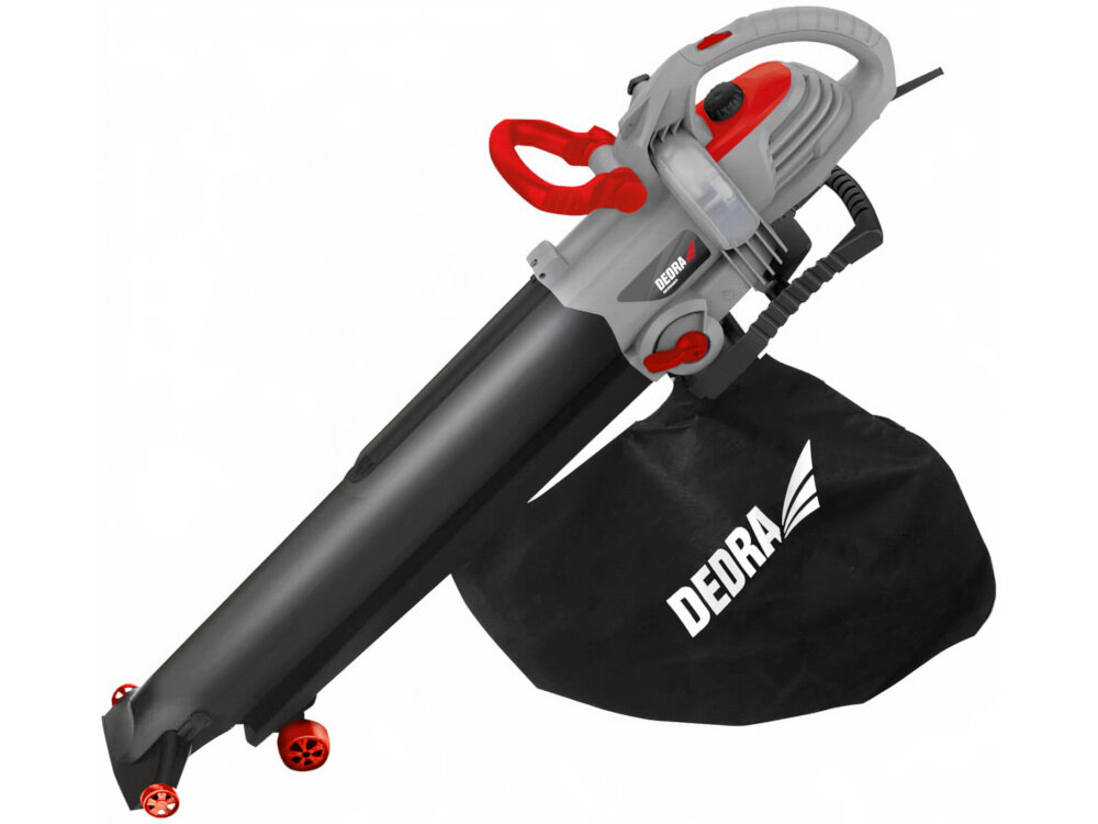 Odkurzacz do liści DEDRA DED8689 praktyczne i funkcjonalne urządzenie do dmuchania funkcjonalna i przemyślana konstrukcja znakimita wydajność 3 tryby wydmuchu zasysania rozdrabniania funkcja rozdrabniania