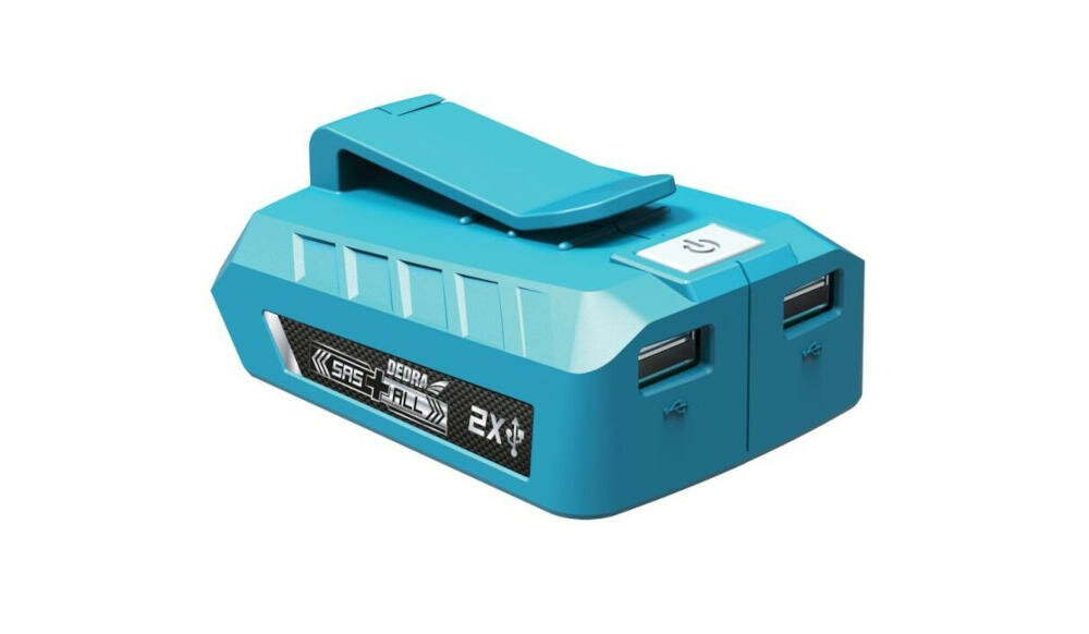 DEDRA-DED7003 adapter ładowanie akumulator dwa gniazda usb urządzenia elektroniczne włącznik