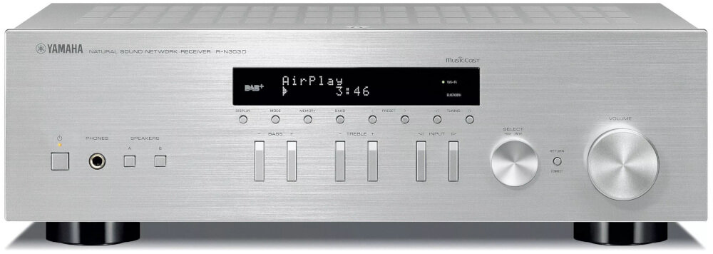 Zestaw stereo YAMAHA R-N303D S + ELAC Debut Reference DBR B6 - bluetooth