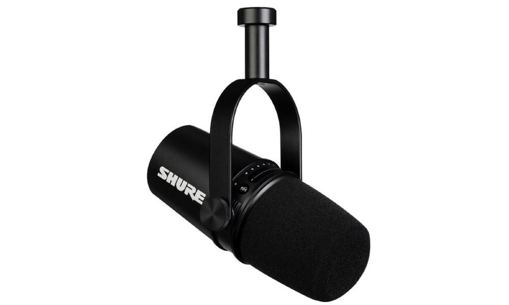 Mikrofon SHURE MV7 funkcje dodatkowe dźwięk uniwersalność design kompatybilność pasmo przenoszenia czułość jakość dźwięk regulacja głośności kontrola barwy głosu redukcja szumów