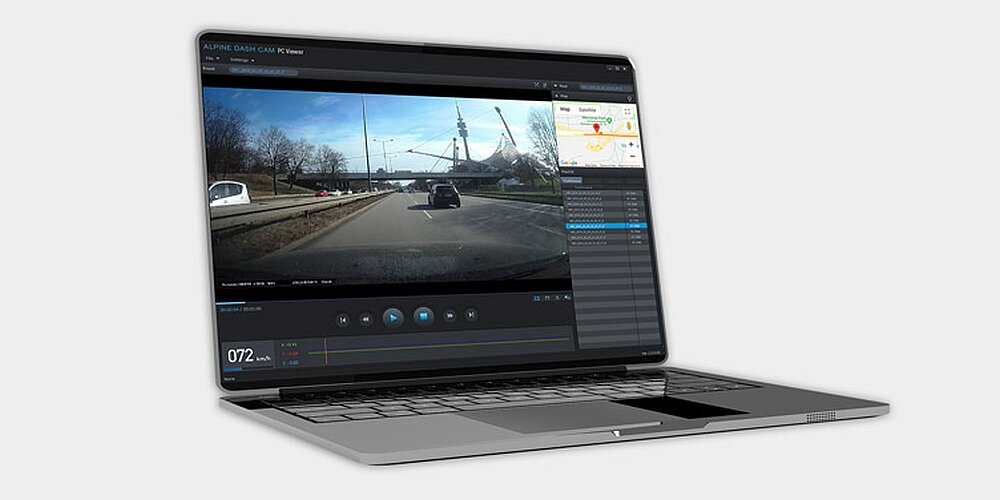 Wideorejestrator ALPINE samochód parking full HD rejestracja wideo film nagrywanie jakość wifi aplikacja 