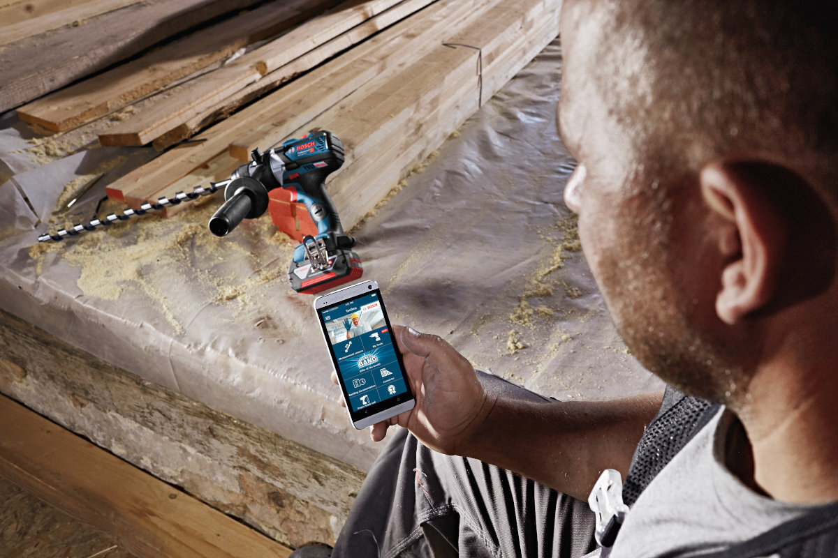 Wiertarko-wkrętarka BOSCH Professional GSR 18V-110C aplikacja mobilność