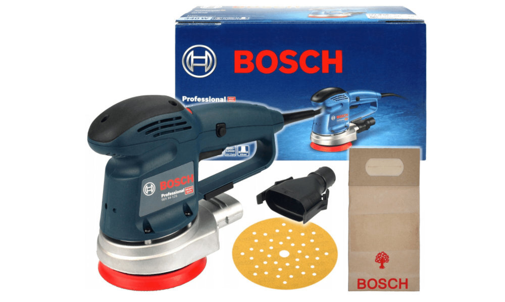 SZLIFIERKA MIMOŚRODOWA BOSCH GEX 34-125 wyposazenie