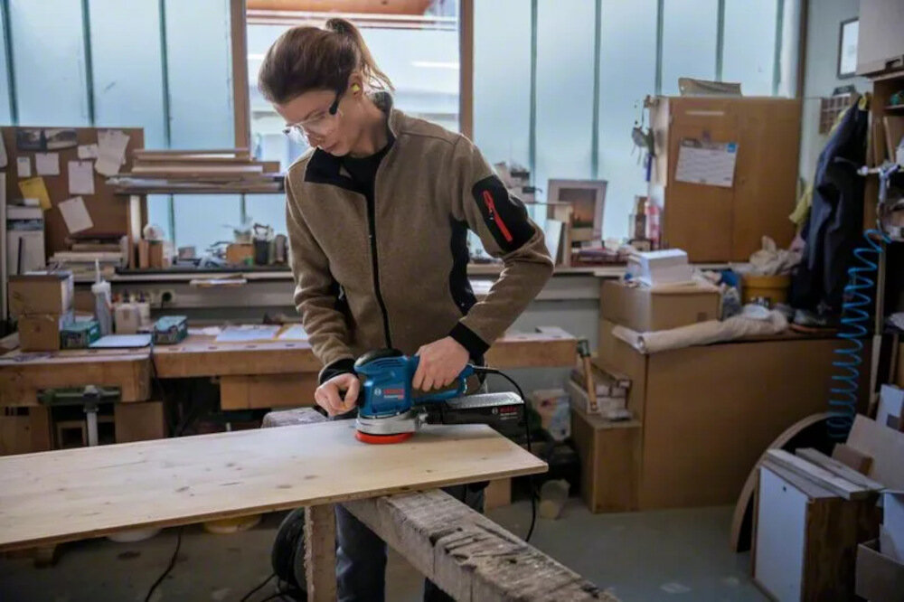 Szlifierka mimośrodowa BOSCH GEX 34-150 0601372800 duży uchwyt antypoślizgowy materiał