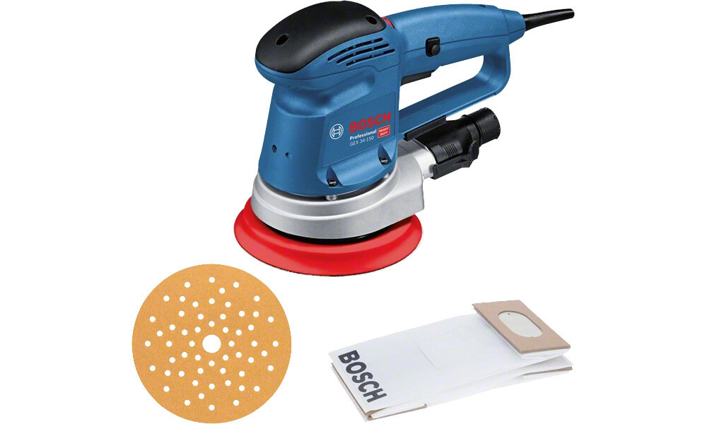 Szlifierka mimośrodowa BOSCH GEX 34-150 0601372800 zestaw