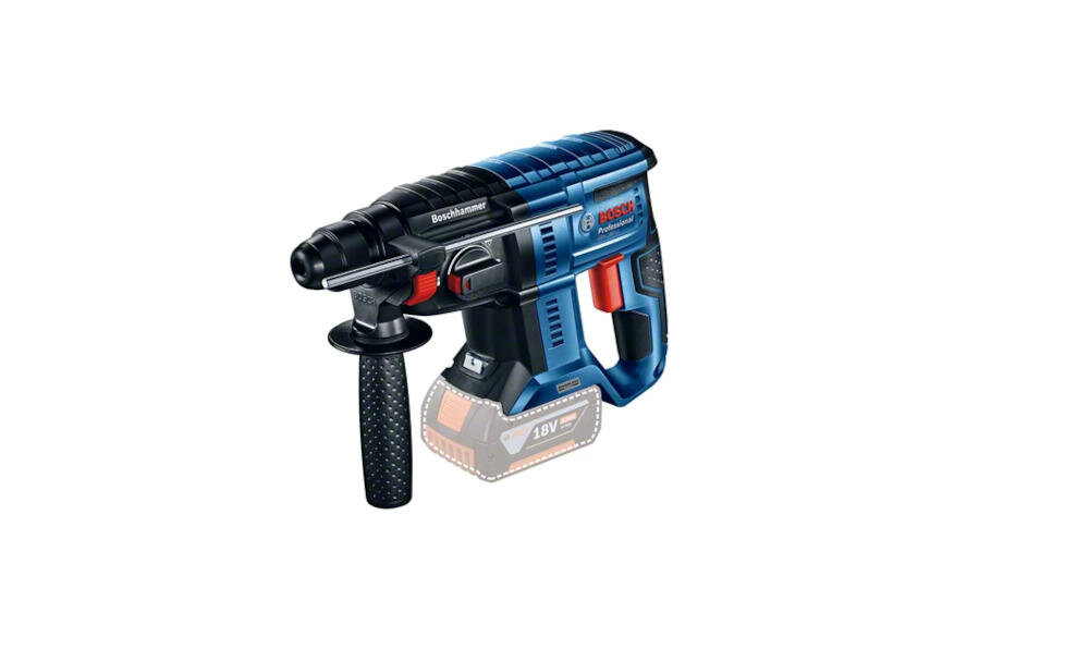 BOSCH GBH 180-Li 0611911120 młot udarowo-obrotowy wiercenie udar podkuwanie regulacja pozycja dłuto ergonomiczna postawa silnik bezszczotkowy dioda led rękojeść boczna ogranicznik głębokość