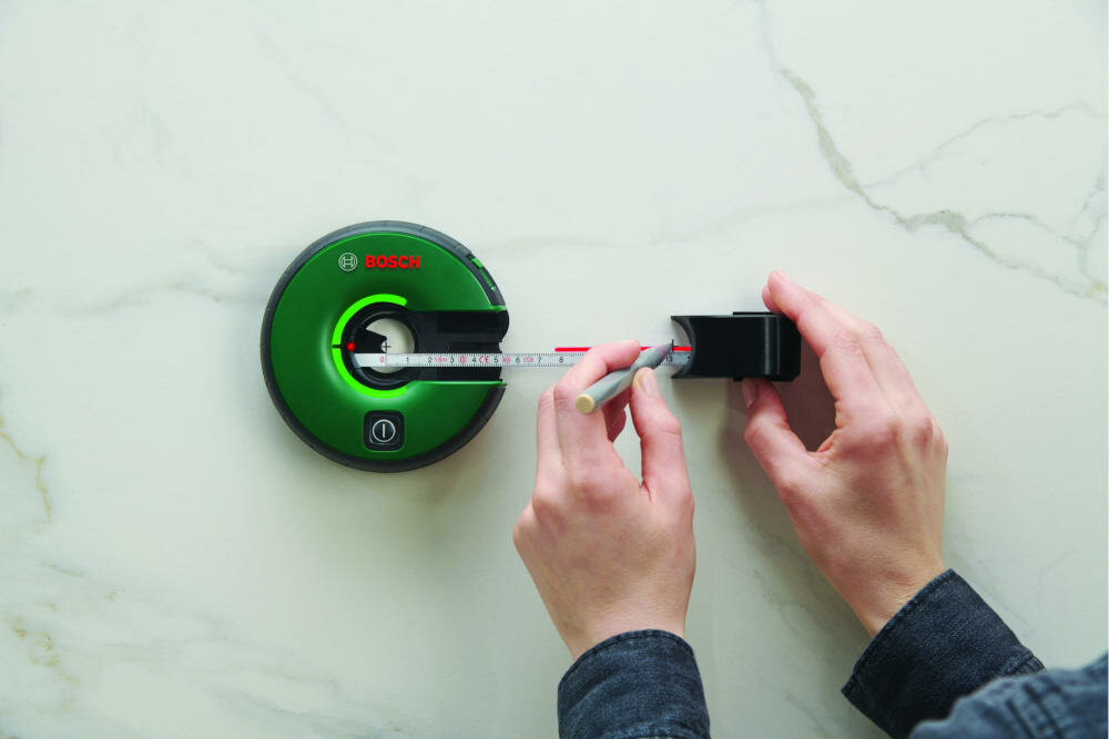 BOSCH Atino laser taśma pomiarowa praca