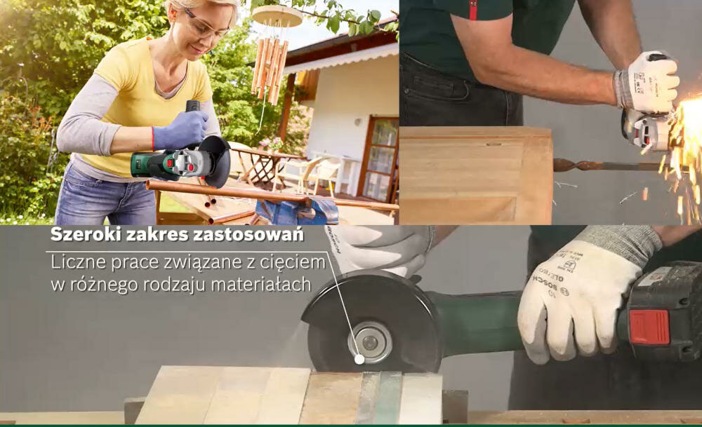 BOSCH AdvancedGrind 18 06033D9002 prace dom cięcie materiały