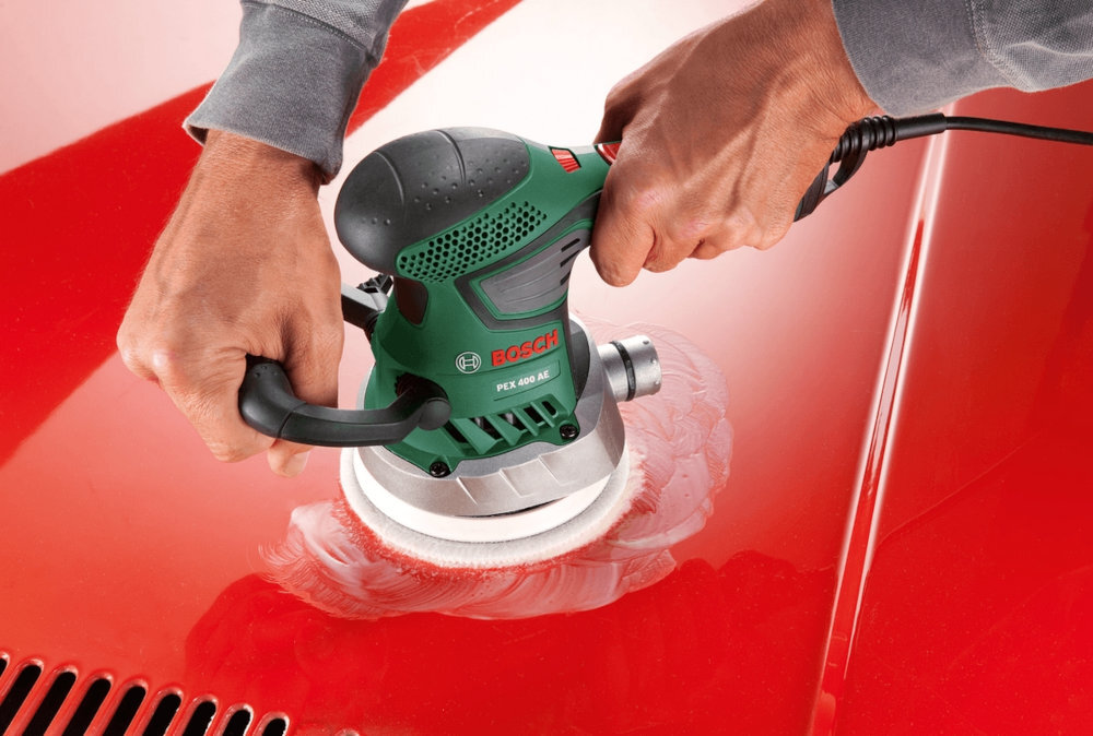 SZLIFIERKA MIMOŚRODOWA BOSCH PEX 400 AE 06033A4000 komfortowa praca bez drgan