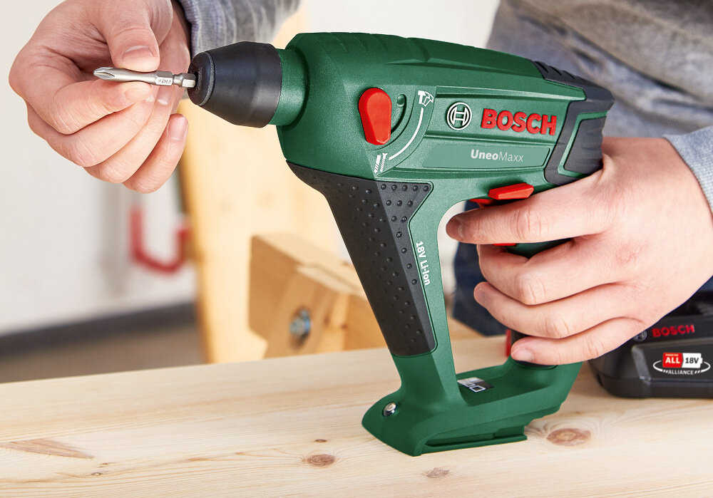 Młotowiertarka BOSCH Uneo Maxx 060395230K uchwyt SDS+ nie wymaga uzycia narzedzie chwyt szesciokatny 1/4 cala chwyt SDS-Quick