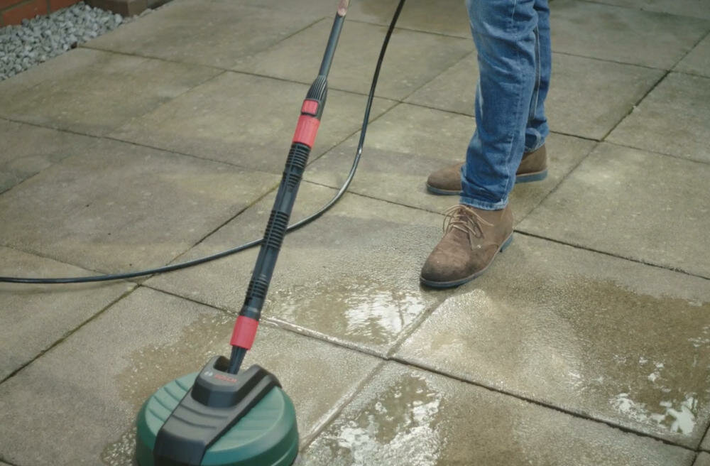 BOSCH AquaSurf 250 obiegowa szczotka ochrona rozbryzgiwanie woda suche otoczenie