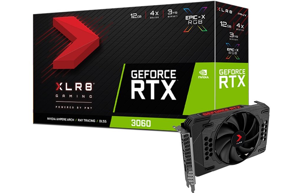 Karta graficzna PNY GeForce RTX 3060 XLR8 Gaming Revel Epic-X 12GB - wygląd ogólny innowacyjne technologie niezapomniane wrażenia wizualne