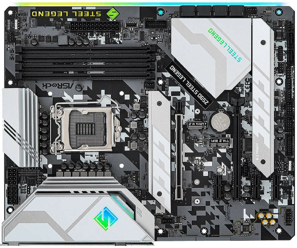 Płyta główna ASROCK Z590 Steel Legend - podswietlenie