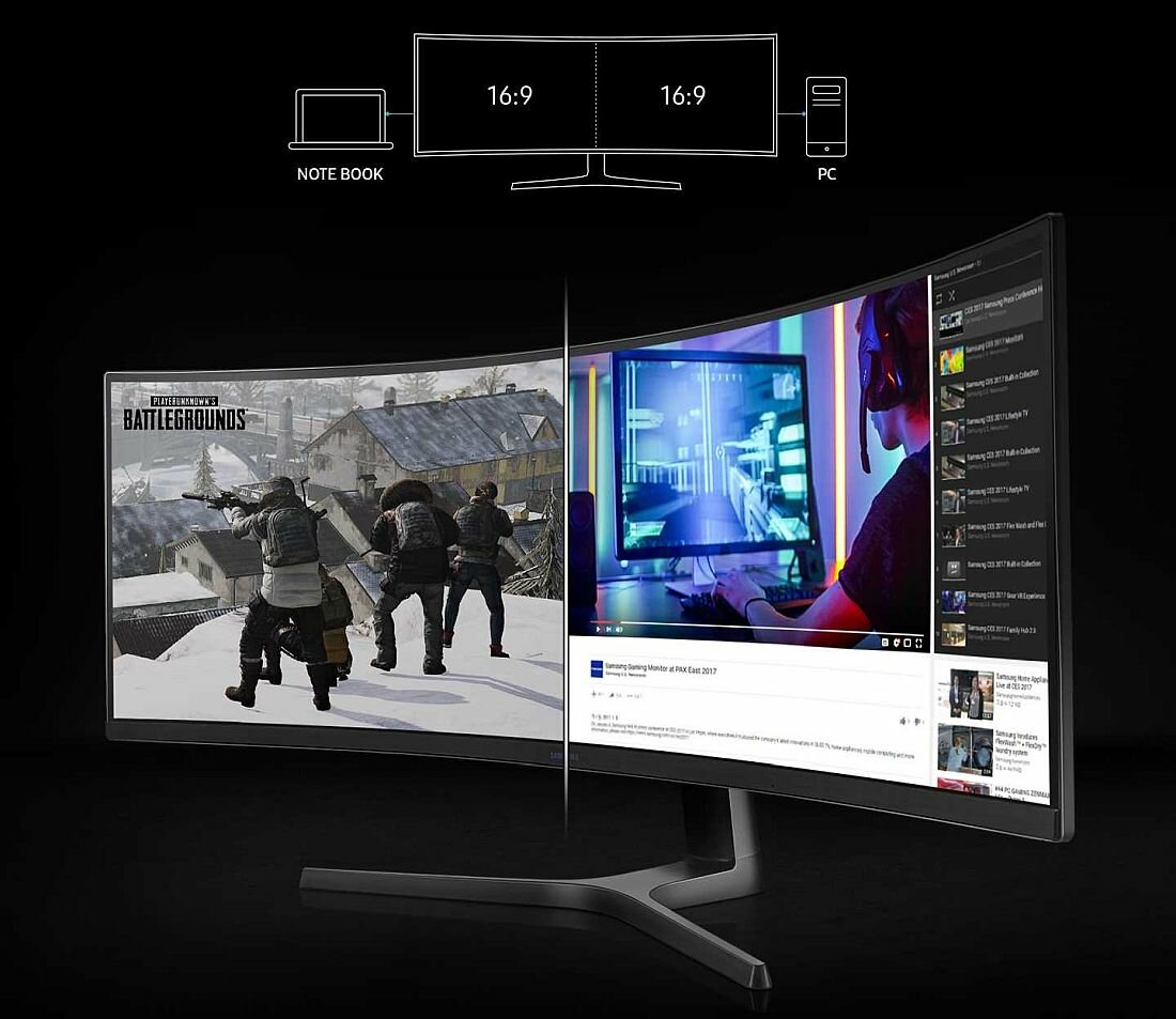 Monitor SAMSUNG Curved LC49RG90SSUXEN - Picture-by-Picture