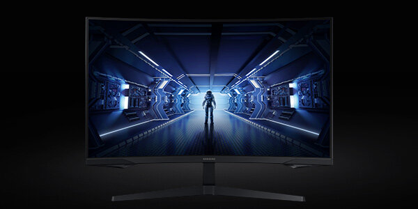 Monitor Samsung LC32G55TQWUXEN widok z przodu