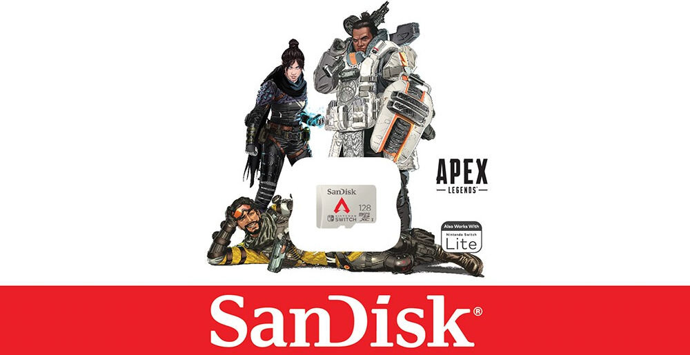 Karta pamięci SANDISK microSDXC for Nintendo Switch Apex Legends 128GB wyglad postaci z gry