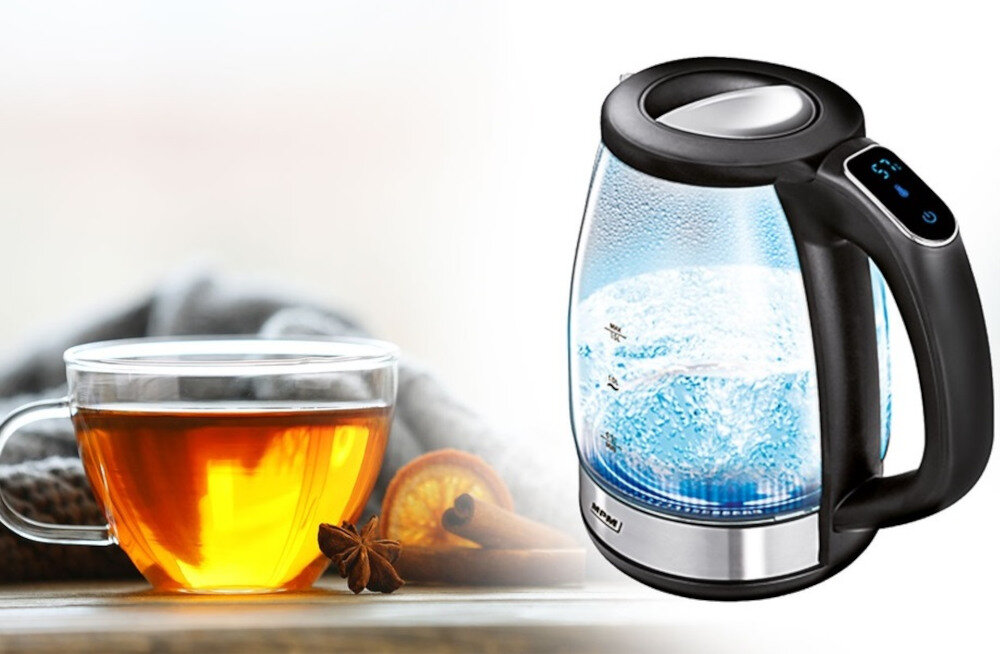 Czajnik MPM MCZ-100 moc 2200W regulacja temperatury w zakresie od 40 do 100 stopni C funkcja podtrzymywania ciepla pojemnosc 1,5l