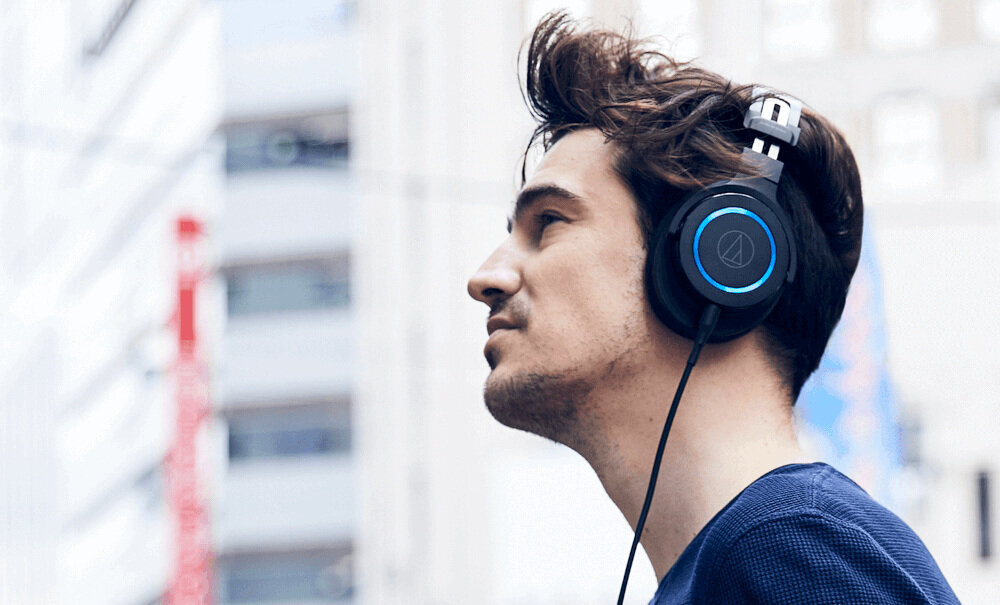 Słuchawki AUDIO-TECHNICA ATH-PDG1A aktwyna redukcja szumów jakość wykonanie przetworniki łączność mikrofon regulacja głośność nauszniki pałąk regulacja