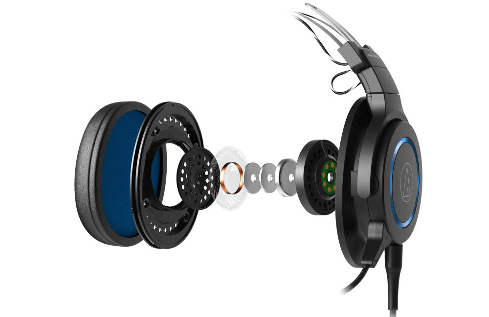 Słuchawki AUDIO-TECHNICA ATH-PDG1A aktwyna redukcja szumów jakość wykonanie przetworniki łączność mikrofon regulacja głośność nauszniki pałąk regulacja