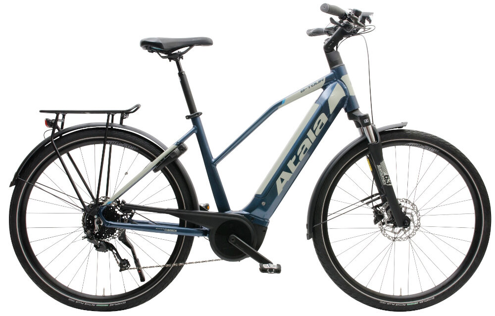 Rower elektryczny ATALA B-Tour A6.1 D20 28 cali damski Granatowo-szary wyglad front