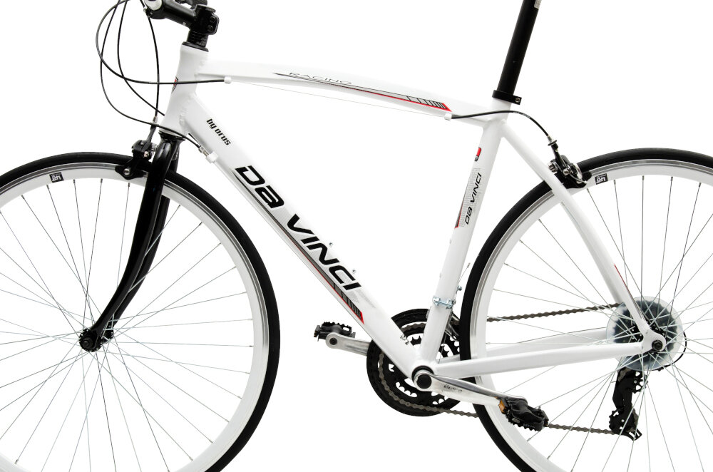 Rower szosowy ORUS Fitness M22 28 cali męski Biały rama aluminiowa 22-calowa lekka odporna na korozję i uszkodzenia mechaniczne