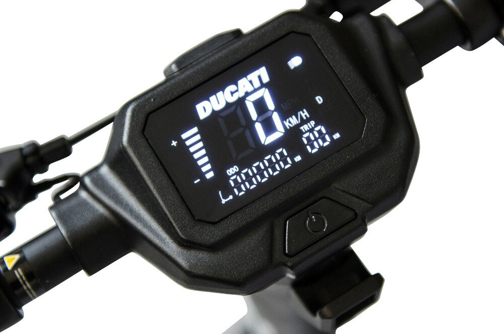 Hulajnoga elektryczna DUCATI Cross-E Czarno-żółty wyswietlacz tryby