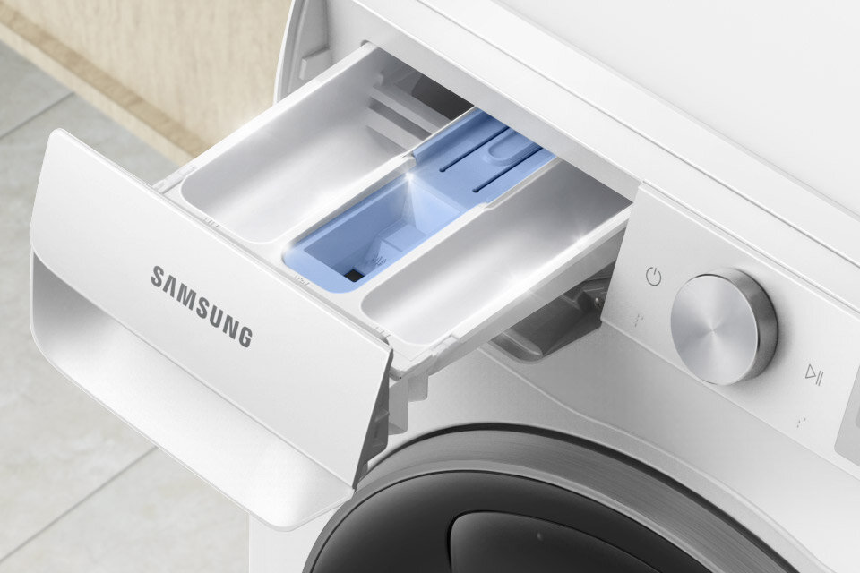 Szuflada StayClean usuwa pozostałości po środkach piorących 