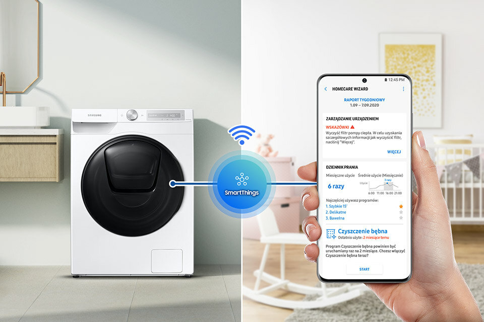 Aplikacji SmartThings ułatwia sterowanie urządzeniem 