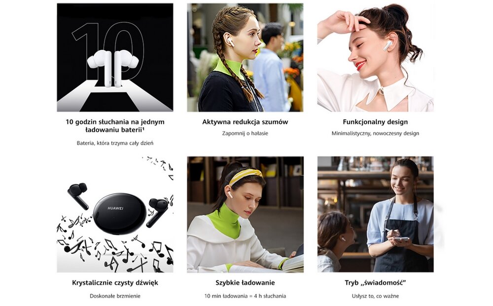 Słuchawki dokanałowe HUAWEI FreeBuds 4i powody