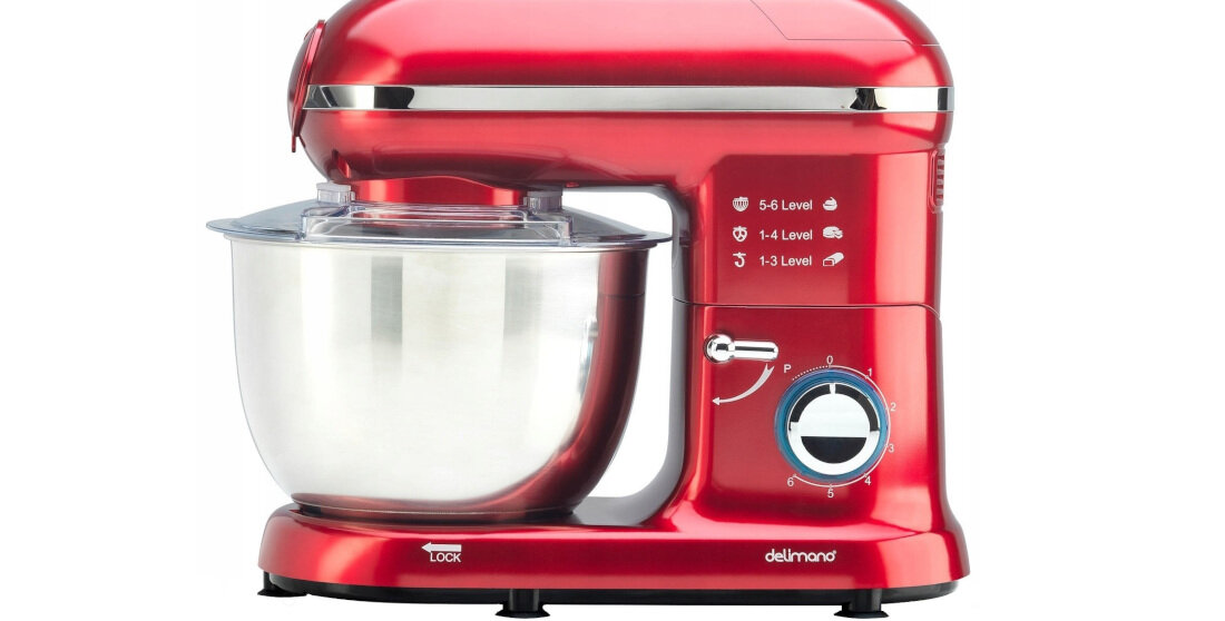 Robot kuchenny planetarny DELIMANO 110052365 Pro 1400W oslona przeciwbryzowa nie rozchlapuje