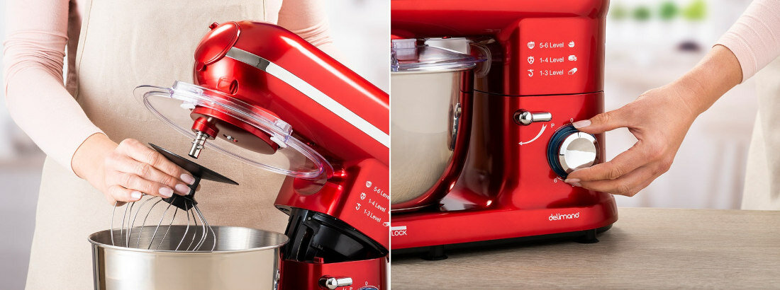 Robot kuchenny planetarny DELIMANO 110052365 Pro 1400W wybor koncowek prosto latwo latwy w uzyciu