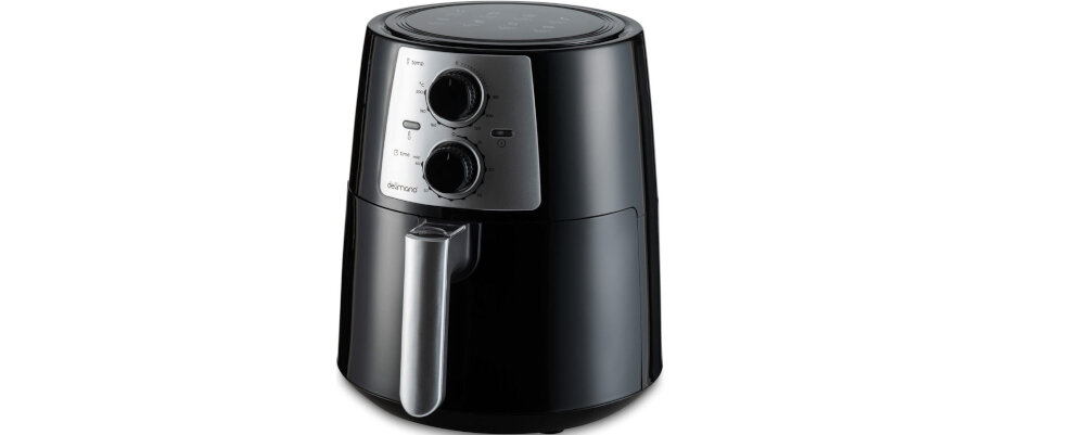 Frytkownica beztłuszczowa DELIMANO 110064969 Czarny air fryer pro pojemnosc czas kosz wydajnosc wylaczenie lampka kontrolna