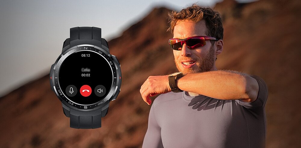 Smartwatch HONOR Watch GS Pro ekran amoled bateria trening sport tętno zdrowie spo2 smartfon aplikacja stres sen zdrowie