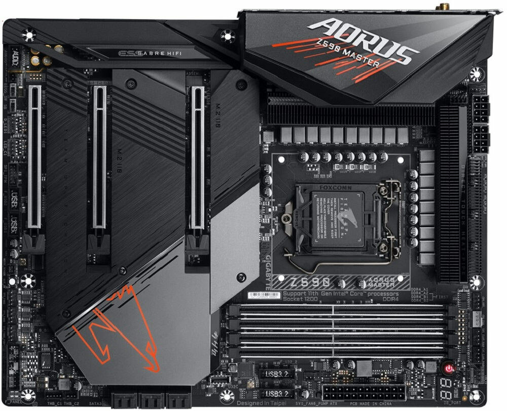Płyta główna GIGABYTE Z590 Aorus Mastera - grafika